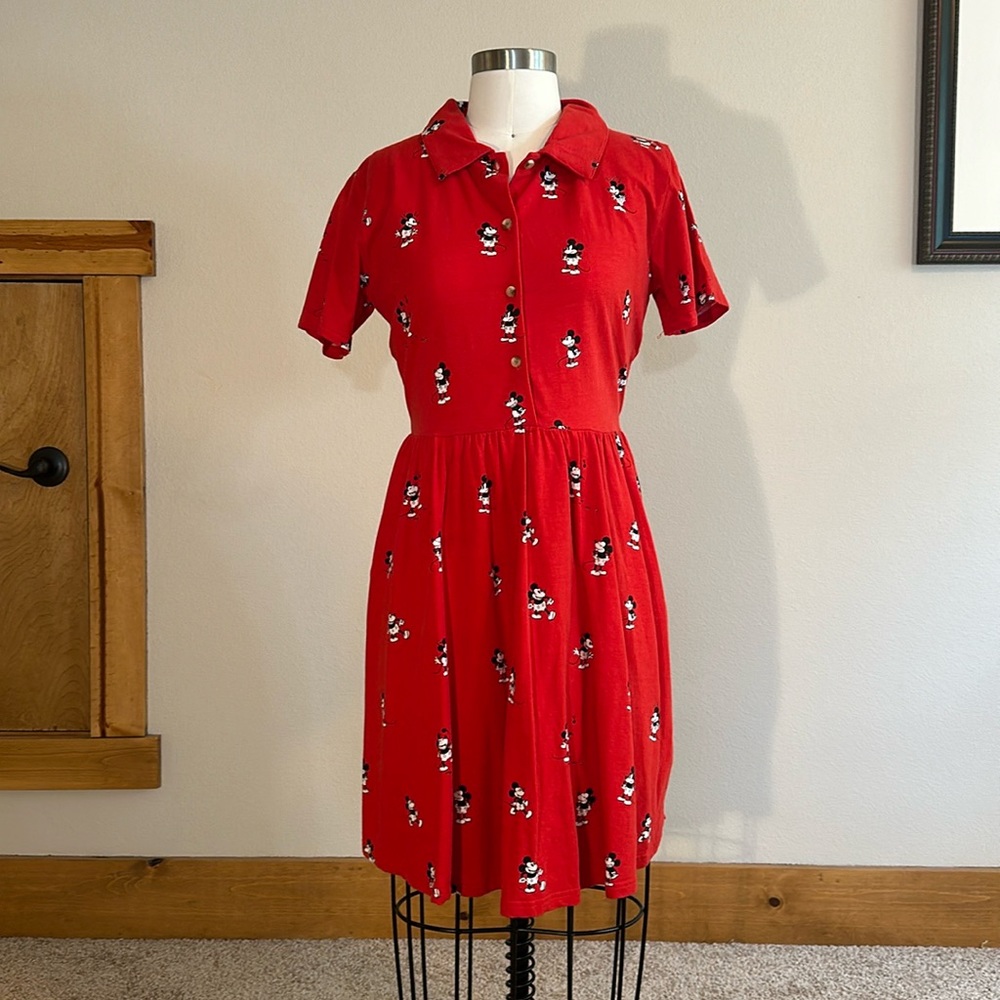 Disney Mickey mini knit shirt dress